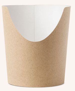 Коробка бумажная для снэков d-108 крафт ламинированный OSQ SNACK BOWL M 30/600