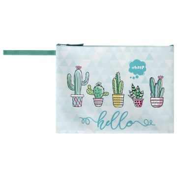 Папка для тетрадей А4 1отделение, полиэстер, на молнии с ручкой Cactus BRAUBERG 1/36 