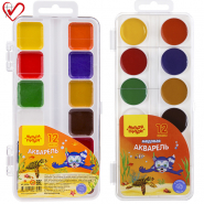 Краски акварельные 12цв медовые Енот в Красном море Мульти-Пульти 1/12