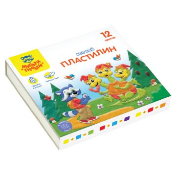 Пластилин 12цв 120г Енот в сказке Мульти-Пульти 1/48