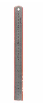 Линейка 30см металлическая BRAUBERG 1/20/200