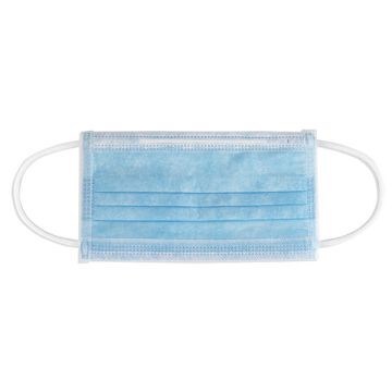 Маски медицинские, комплект 50шт, 3-х слойные, голубые (фильтр СМС) 1/70