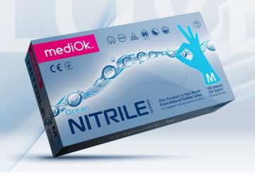 Перчатки смотровые нитриловые неопудренные NITRILE OPTIMA голубые ХL 50/1000