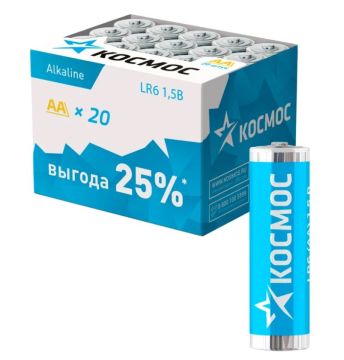 Элемент питания Космос АА Alkaline LR6 (4шт) 4/20