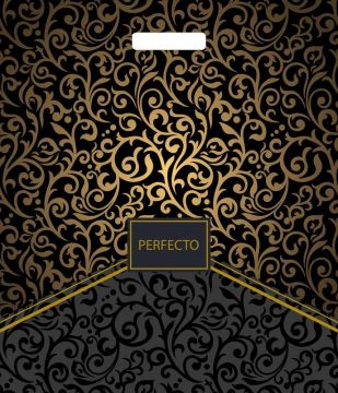 Пакет с вырубной ручкой (42х48)-90 Перфекто Монограм Тико 25/400