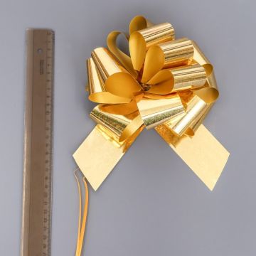 Бант-шар 5см золото голография 1/20