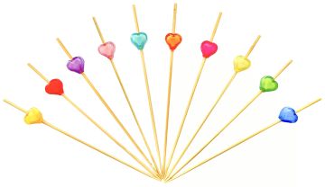 Пика для канапе Сердце Кристалл (100шт) 1/40