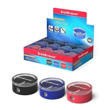 Точилка с пластиковым контейнером Universe Erich Krause 1/24