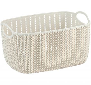 Корзина 4л Вязание белый ротанг 1/12