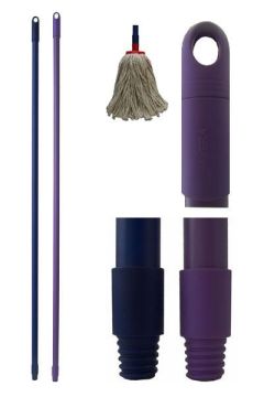 Черенок для уборочного инвентаря 130см с метал. с резьбой 1/1