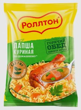 Продукты, Лапша курица по-домашнему Роллтон 85г пакет 1/40