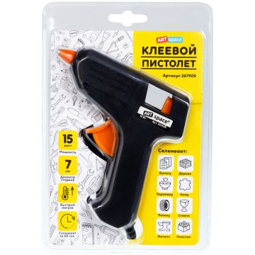 Клеевой пистолет 15Вт для стержня 7мм с выключателем ArtSpace 1/25