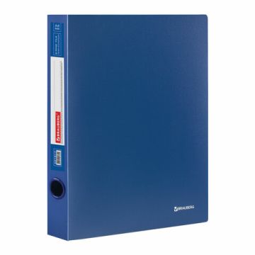 Папка на 2 кольца BRAUBERG "Стандарт", 40мм, синяя, до 250 листов, 0,9мм 1/10