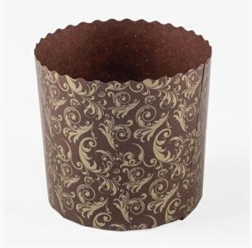 Форма бумажная для куличей d-110мм h-85мм Узоры 200/2400