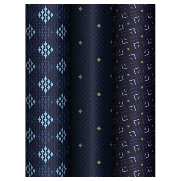 Бумага подарочная 70х100см 80 г/м2 глянц MESHU Strict pattern 1/51