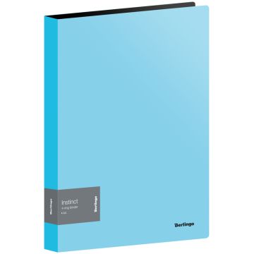 Папка на 4 кольцах Berlingo Instinct 35мм аквамарин 700мкм 1/14 