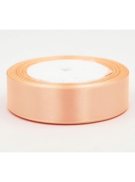 Лента атласная 15мм 25м персиковая 1/10