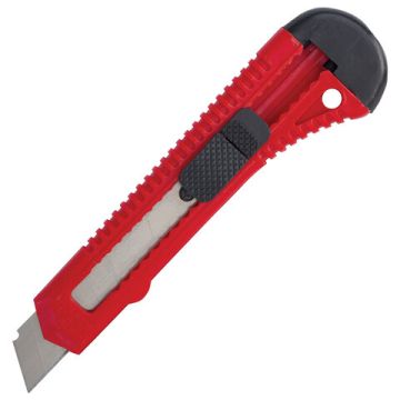 Нож канцелярский 18мм фиксатор упаковка с европодвесом STAFF EVERYDAY 1/24/576