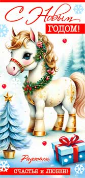 НГ Конверт для денег 16,5х8см С Новым Годом ! 90-1696 10/10