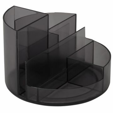 Подставка-органайзер 130х130х90мм 6 отделений серая ROUND Brauberg 1/8