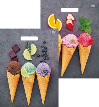 Пакет с вырубной ручкой (31х40)-60 Мороженое Тико 50/500