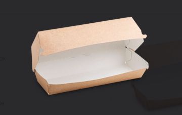 Лоток бумажный крафт 215х75х80мм для фастфуда ламин OSQ HD BOX 50/400 