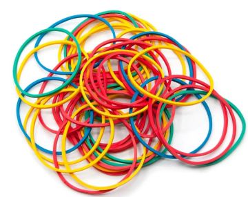 Резинка банк 1000гр 60мм цветная Silwerhof 1/10