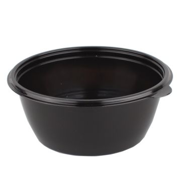 Контейнер ПП 375мл К-144 d-144мм h-47мм  круглый суповой черный ПолиЭр 50/300