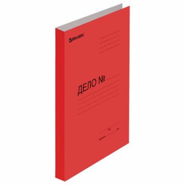 Скоросшиватель картон красный BRAUBERG гарантированная плотн 360 г/м2  до 200л 25/200