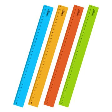 Линейка 30см пластиковая неоновая ассорти ПИФАГОР 1/20/960