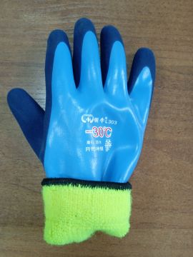 Перчатки спец зимние утепленные двойной облив - 30С 6/360