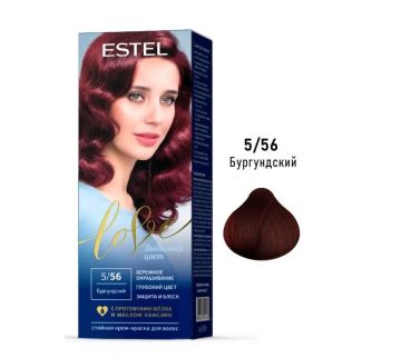 Краска крем для волос 50мл Стойкая тон 5/56 Бургундский ESTEL LOVE 1/1