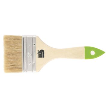 Кисть плоская 75мм натуральная щетина для масляных краскок лаков ПОЛИТЕХ 1/1 