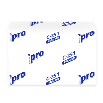 Салфетки бумажные 2-сл для диспенсеров 21х16,5см V-сл (200шт) PROtissue 1/20
