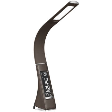 Светильник настольный Artstyle TL-219BR, 6Вт, LED, сенс. упр. часы, календарь, шоколад 1/12 