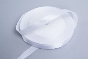 Лента атласная 6мм 25м белая 1/10