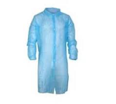 Халат на липучке голубой одноразовый XXL(10шт) р 52-56 AVIORA 1/10 (Клиент)