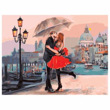 Картина стразами Прогулка под зонтом, 40х50см