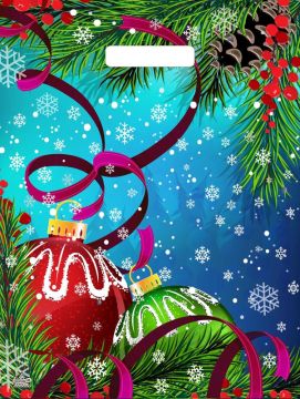 НГ Пакет с вырубной ручкой (31х40)-60 Яркий серпантин 50/500