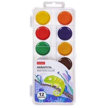 Краски акварельные 12цв медовые COLORA Хатбер 1/12