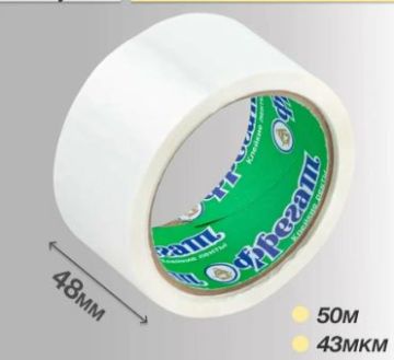 Клейкая лента цветная (48х50) белая 6/72