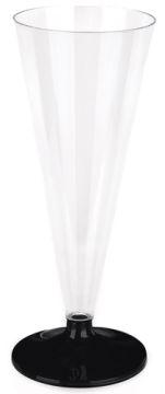 Фужер 150мл прозрачный (черная ножка) 6/390