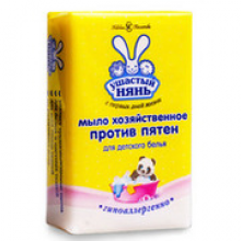 Мыло хозяйственное 180гр Ушастый нянь от пятен 1/36