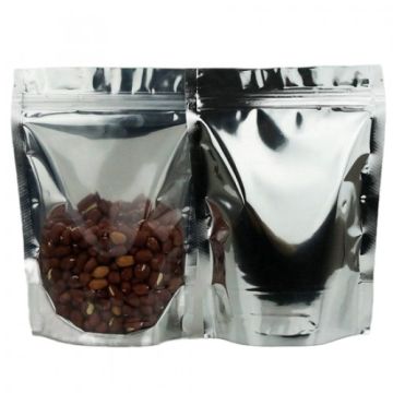 Пакет Дой-Пак Zip-Lock металлиз. 105х150 (35+35) №48 с прозр. стенкой 100/600 