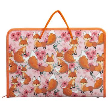 Папка для тетрадей А4 1отделение пластик органайзер Foxes ПИФАГОР 1/50 