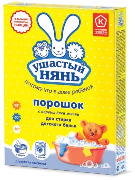 Порошок стиральный Ушастый нянь 400гр детский 1/22