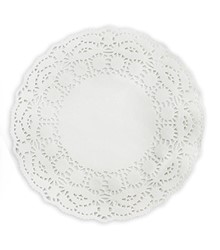 Салфетки ажурные белые Розочка d-14см (250) 1/8