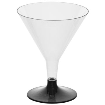 Фужер 140мл прозрачный (черная ножка) Мартини 6/222