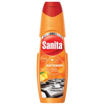 Средство для кухни и плит антижир 500мл гель Санита (аналог Шуманита) 1/21 