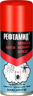 Репеллент аэрозоль от комаров Рефтамид Максимум 100мл Сибиар 1/15